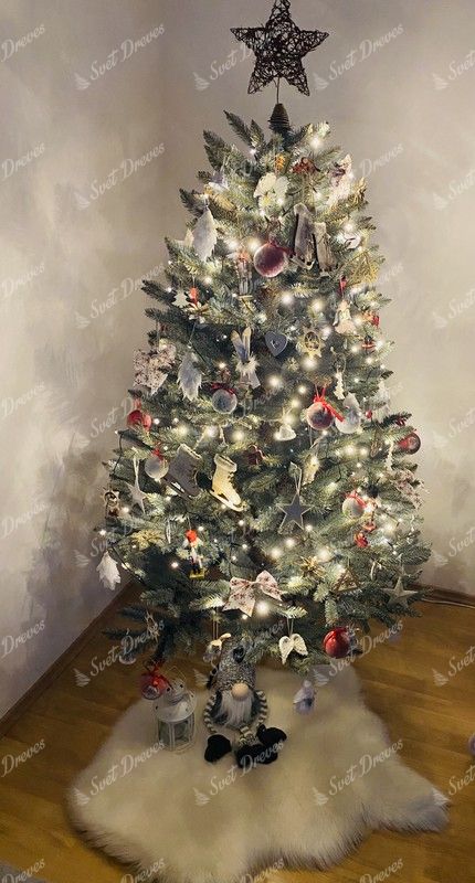 Umetno božično drevo Smreka Srebrna 150cm