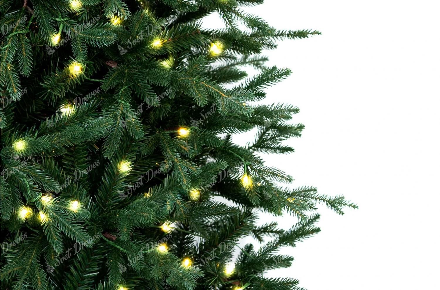 Umetno božično drevo 3D Smreka Gorska z LED lučkami