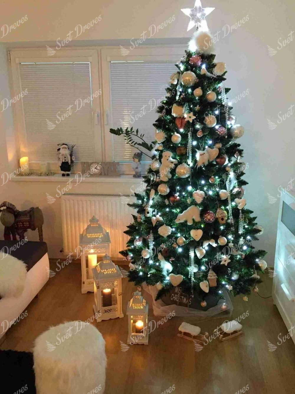 Umetno božično drevo Bor Naravni 220cm