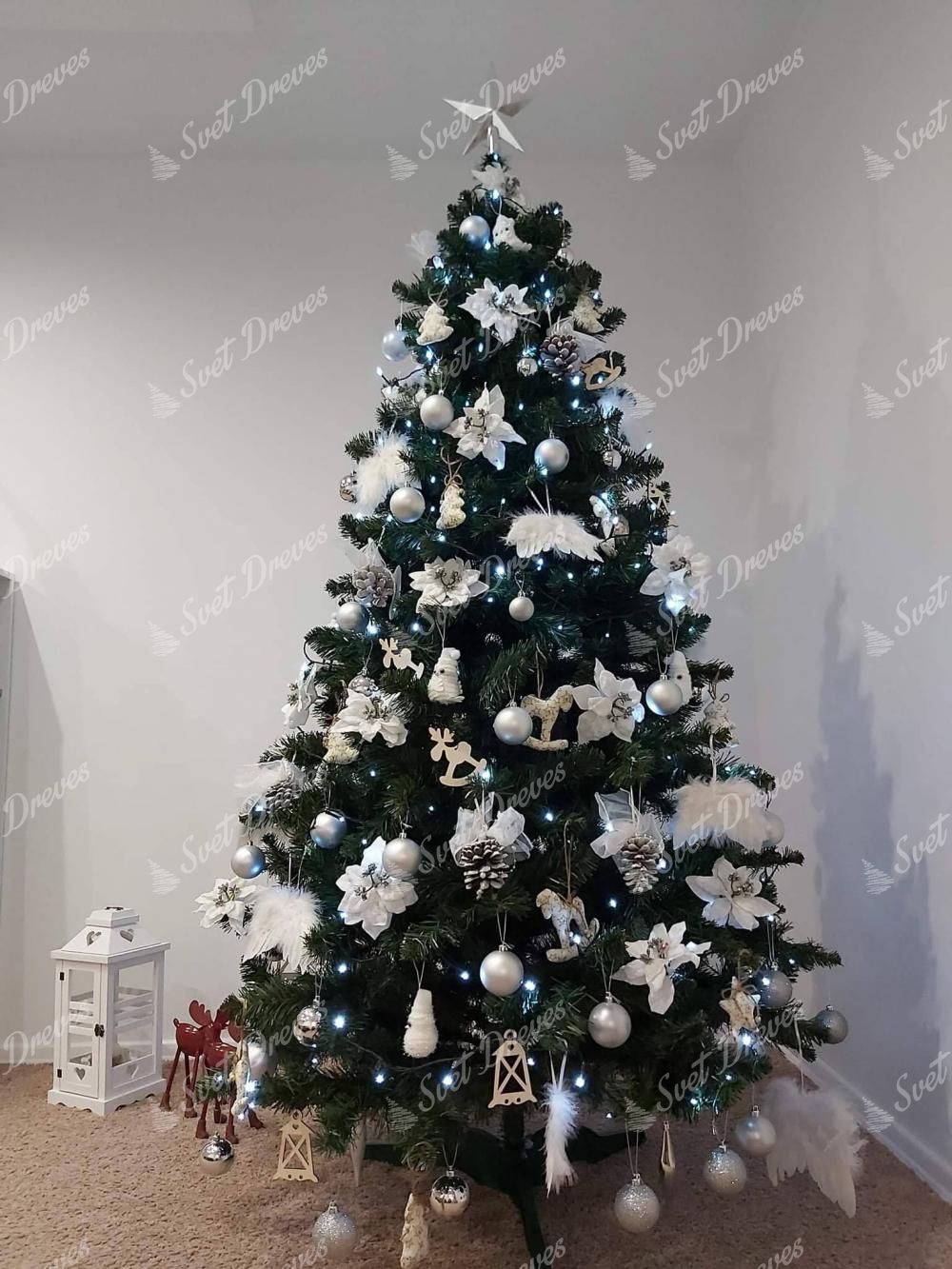 Umetno božično drevo Bor Naravni 220cm