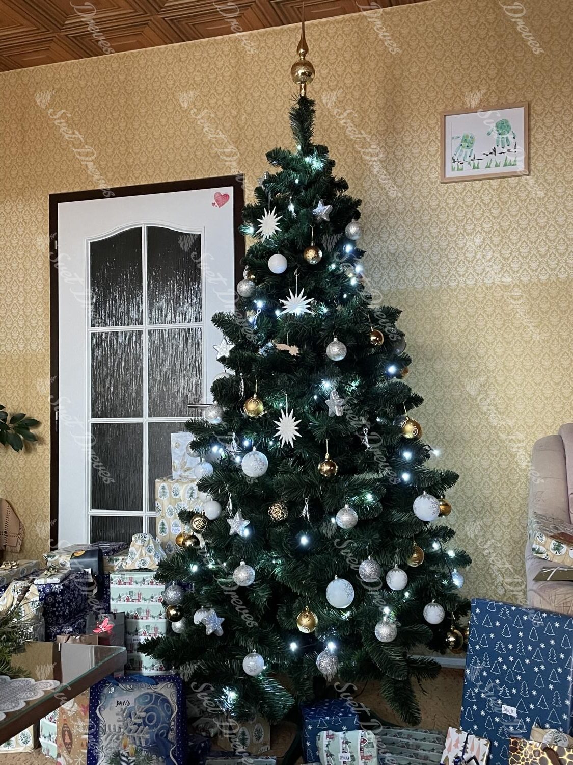 Umetno božično drevo Bor naravni 220cm