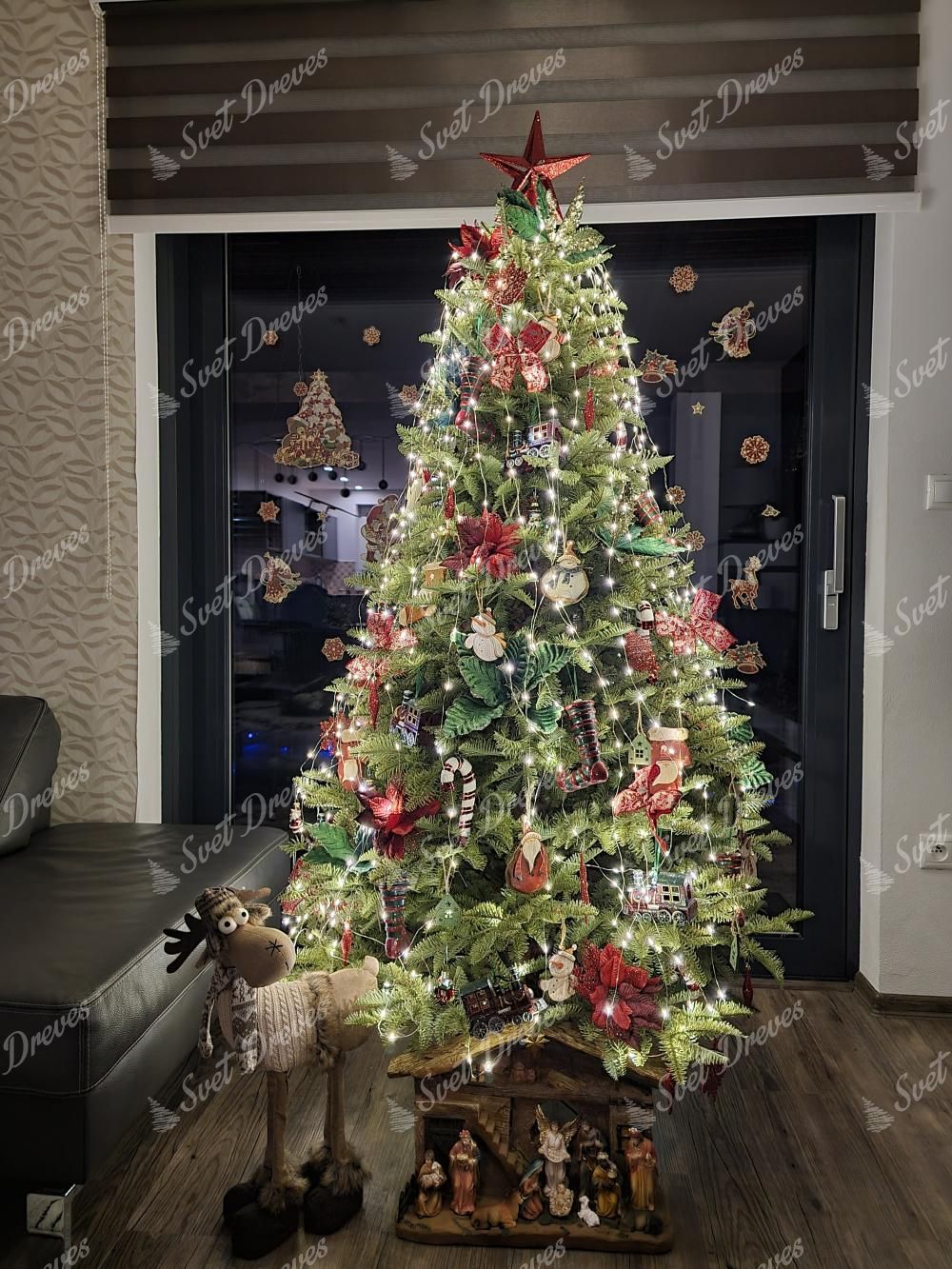 Novoletna jelka FULL 3D Kavkaška jelka 210cm