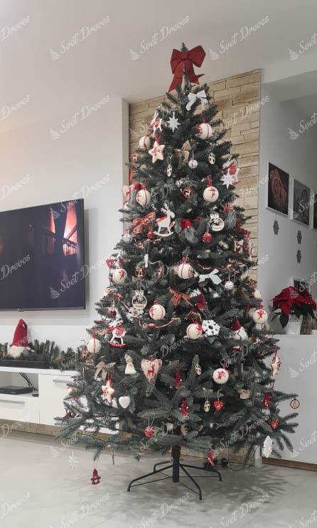 Umetno božično drevo Smreka Srebrna 220cm