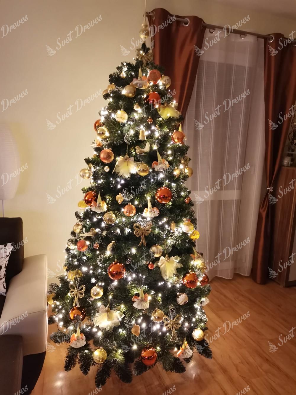 Umetno božično drevo Zasneženi bor 220cm