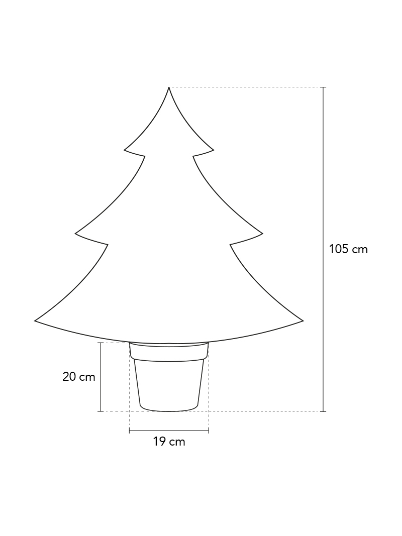 Mere cvetlicnega lonca 105cm