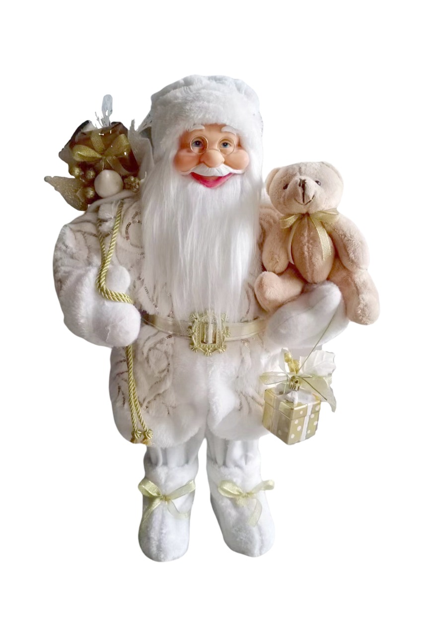 Dekoracija Santa Claus Belo-zlat 60cm