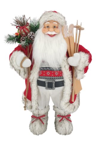 Dekoracija Santa Claus Rdeče-bel 80cm