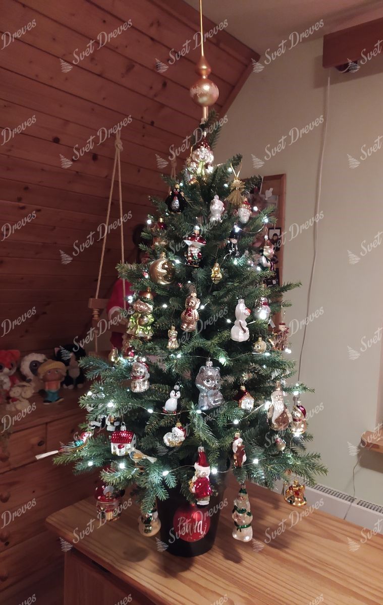 Umetno božično drevo 3D Mini Gozdna Smreka 105cm v lončku