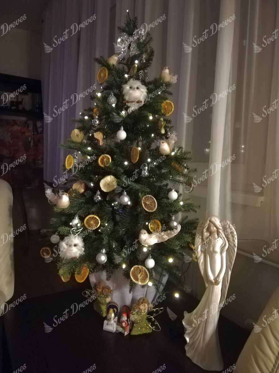Umetno božično drevo 3D Mini Gozdna Smreka 105cm v lončku