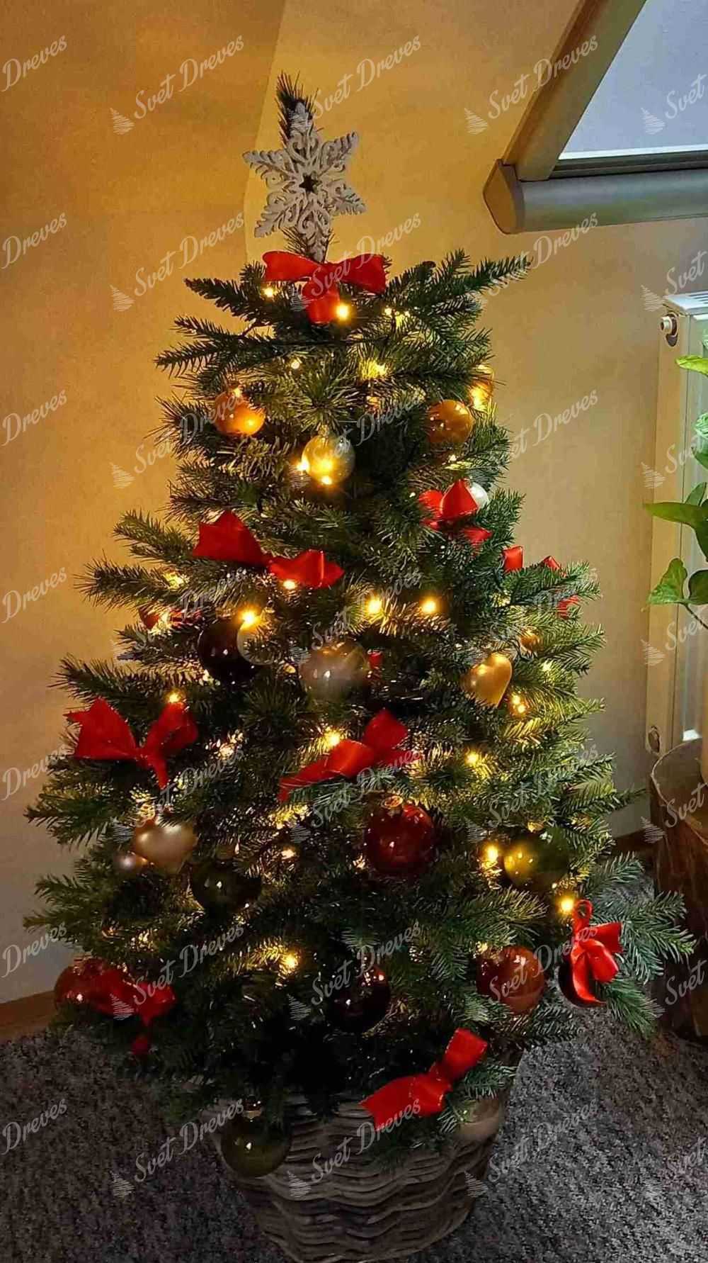 Umetno božično drevo 3D Mini Gozdna Smreka 105cm v lončku