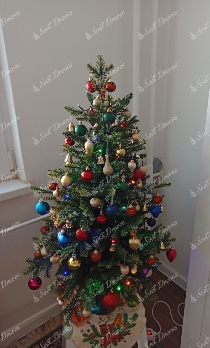 Umetno božično drevo 3D Mini Gozdna Smreka 105cm v lončku