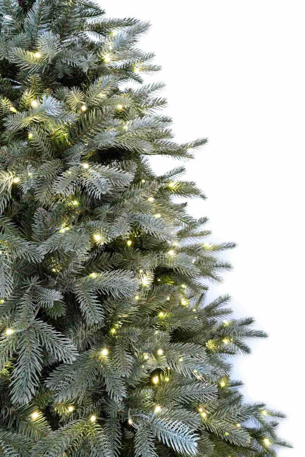Umetno božično drevesce 3D Smreka Srebrna LED