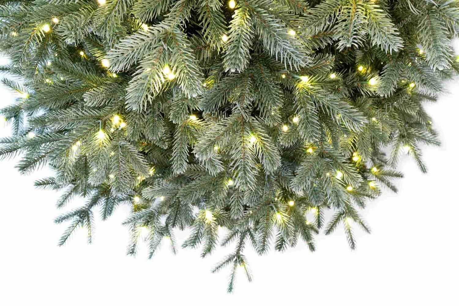 Umetno božično drevesce 3D Smreka Srebrna LED