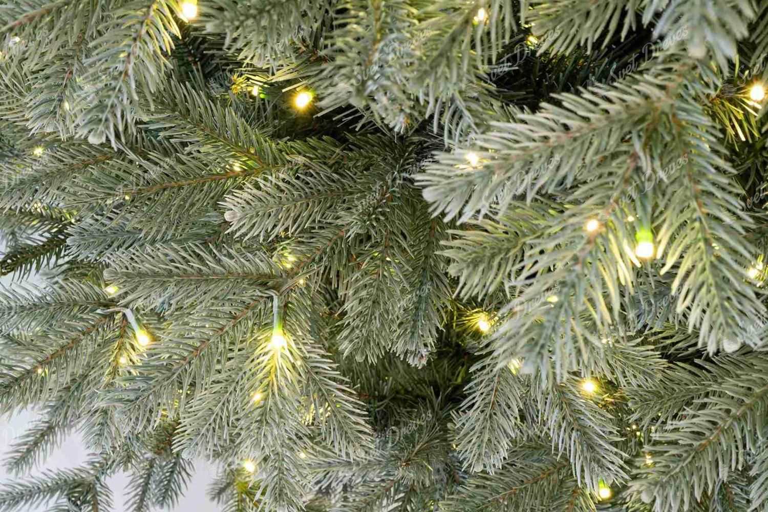 Umetno božično drevesče 3D Smreka Srebrna LED