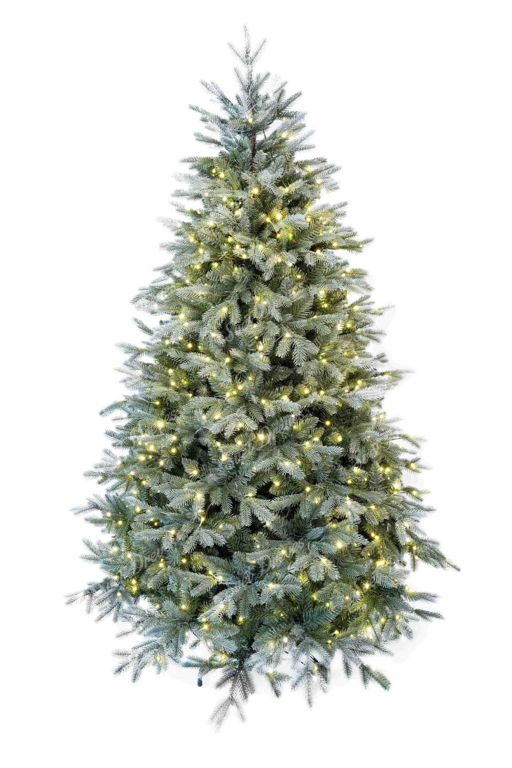 Umetno božično drevesce 3D Smreka Srebrna LED