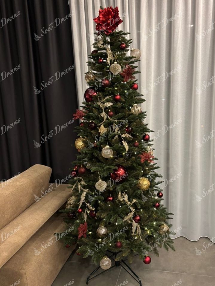 Božično drevesce 3D Jelka Normandska Ozka 210cm