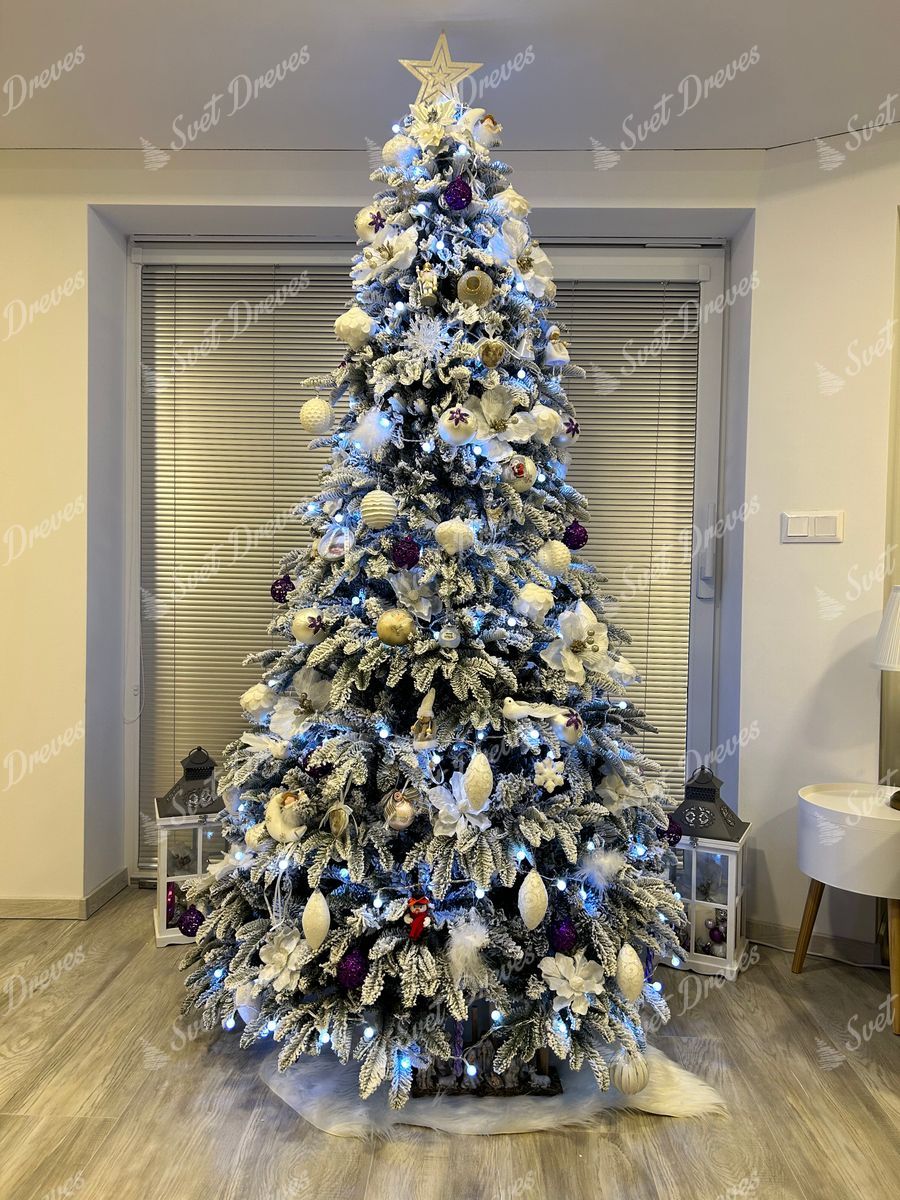 Umetno božično drevesce 3D Jelka Alabastrska 210cm