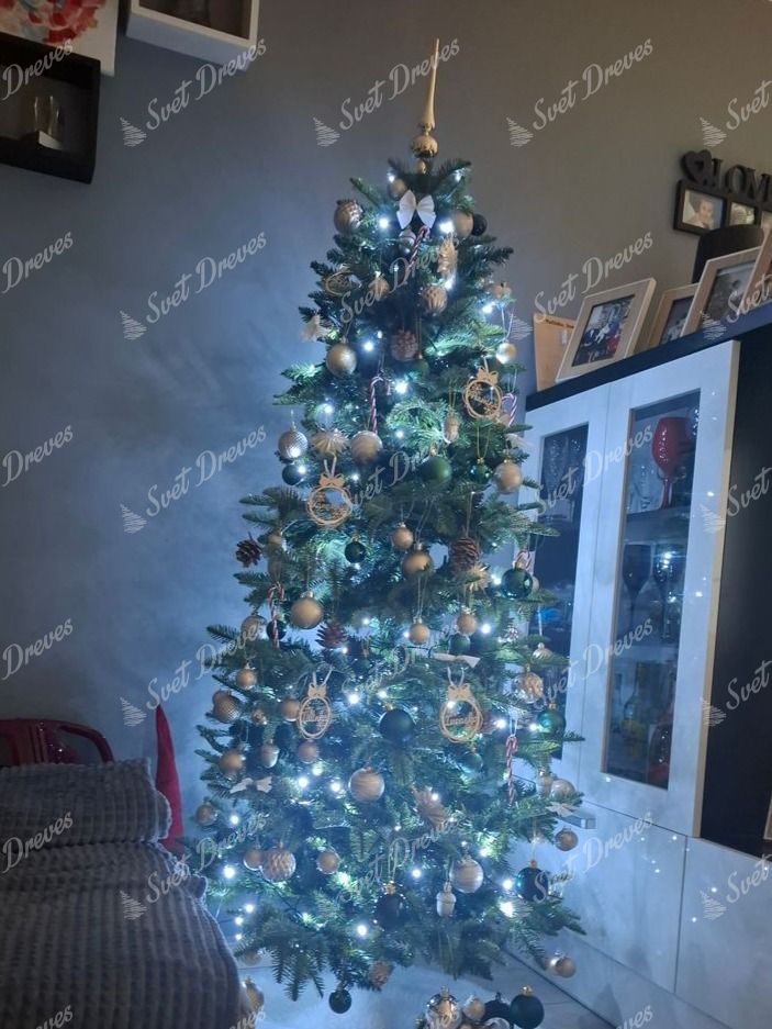 Umetno božično drevesce 3D Jelka Pirenejska 180cm