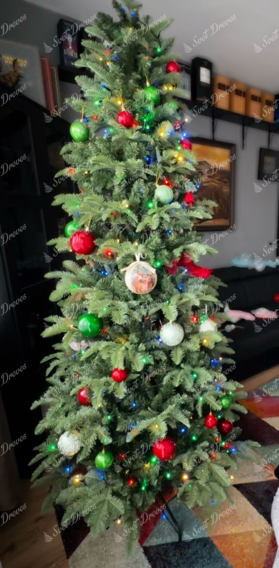 Umetno božično drevesce 3D Jelka Pirenejska 210cm