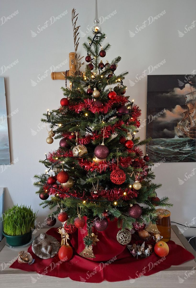 Umetno božično drevo 3D Mini Gozdna Smreka 105cm v lončku