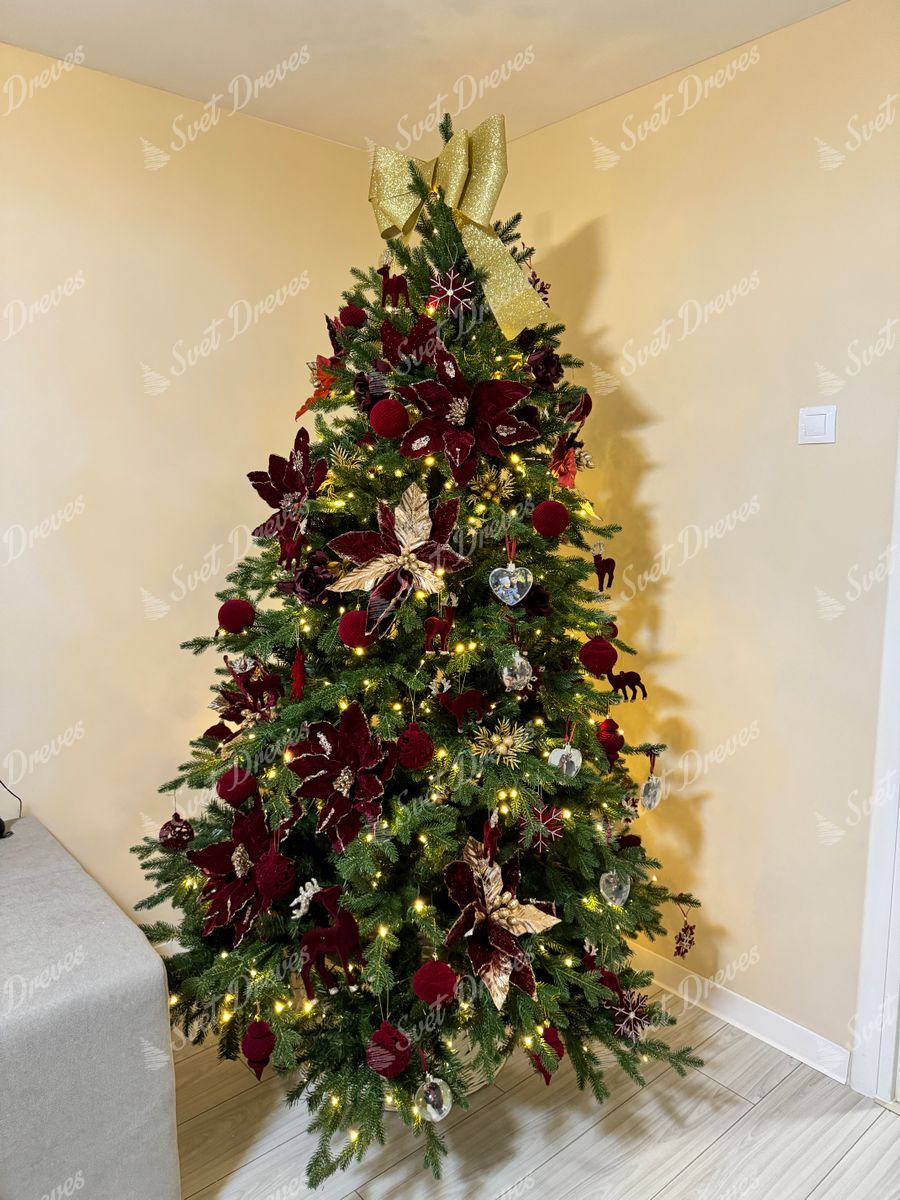 Umetno božično drevo 3D Smreka Gorska 210cm LED450