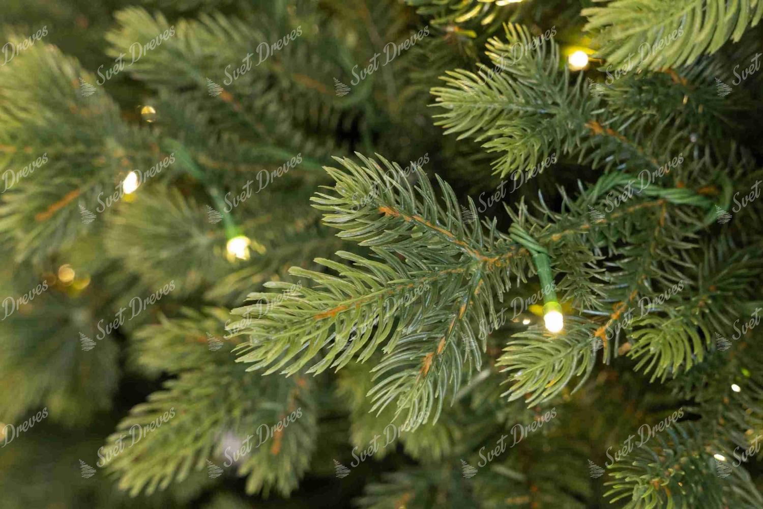 Umetno božično drevo 3D Smreka Italijanska Ozka 240cm 430LED