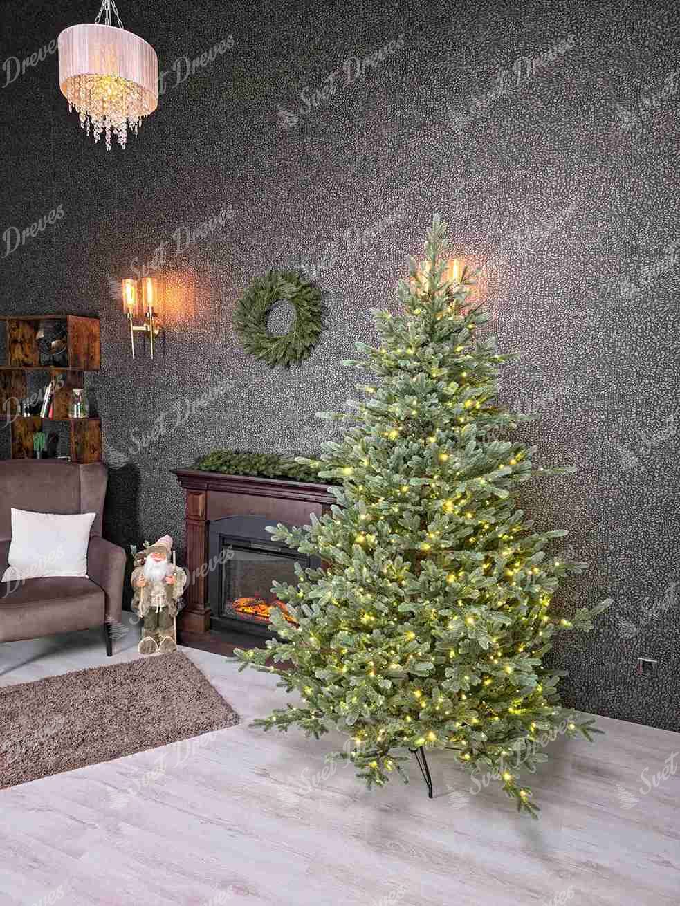 Umetno božično drevo FULL 3D Smreka Bodeča 240cm 850LED