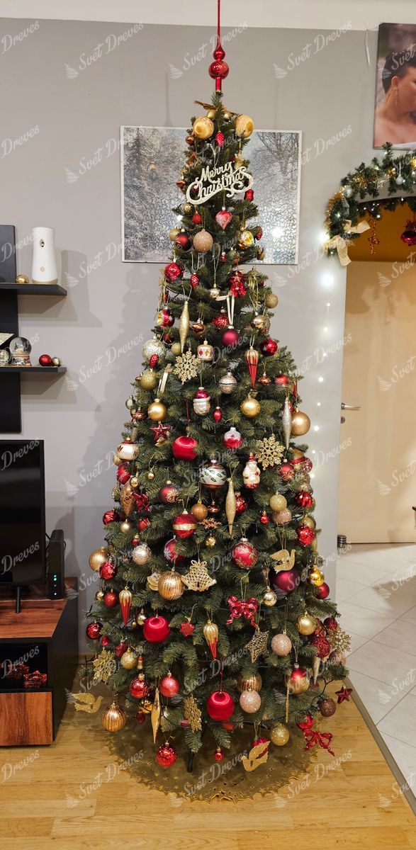 Umetno božično drevo Norveška Ozka Smreka 220cm