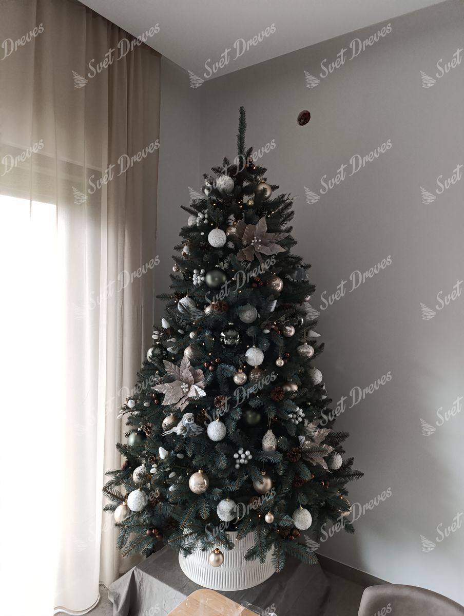 Umetno božično drevo Smreka Srebrna 220cm