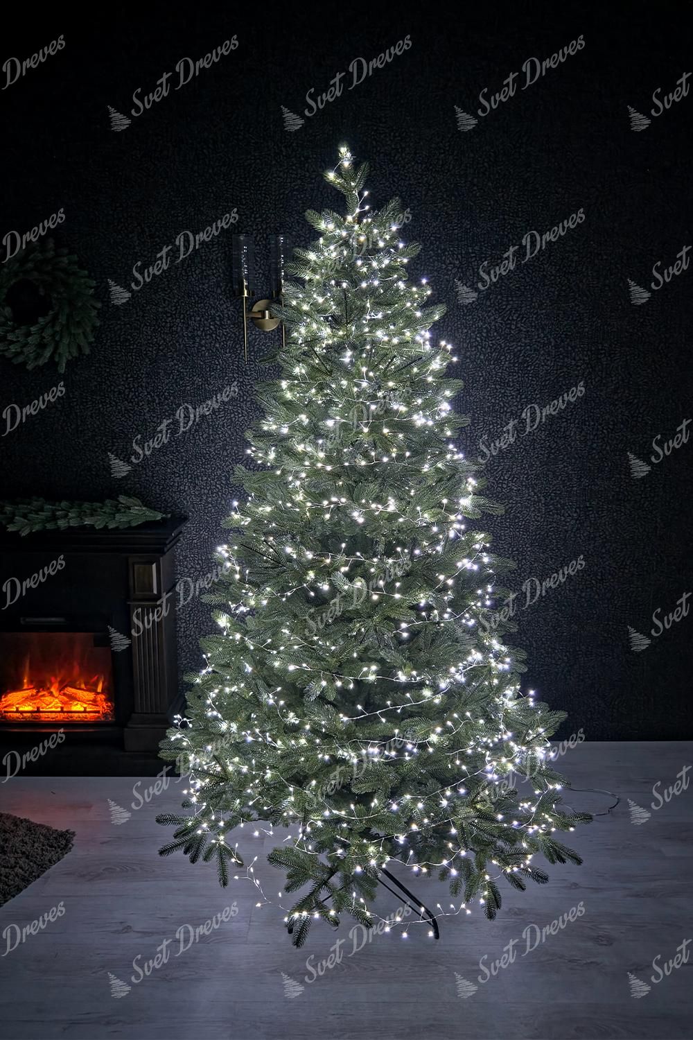 NANO LED lučke za božično drevo hladno bele 16m 540LED
